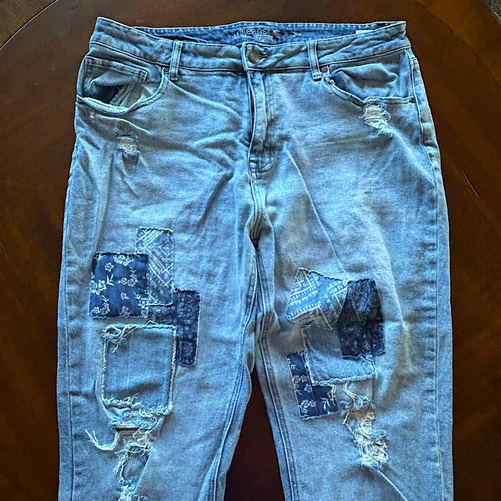 Maurices m jeans 90’s High Rise Patchwork Jeans